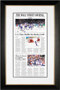 U.S. Wins Thriller for Hockey Gold (Front Page - Sports Section) | The Wall Street Journal, Framed Article Reprint, February 23, 2026