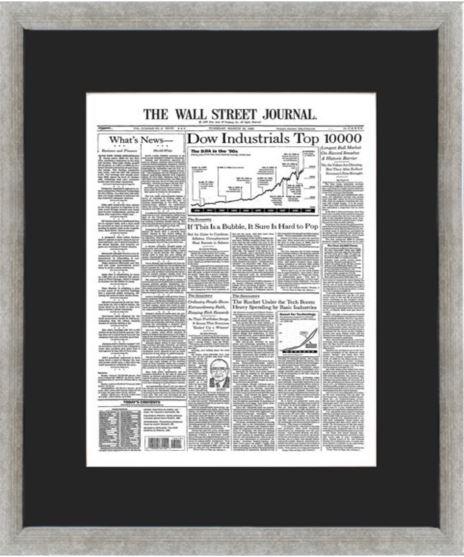 Dow 10000 | The Wall Street Journal, Framed Reprint, March 30, 1999