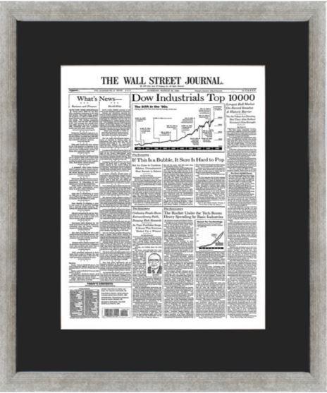 Framed Wall Street Journal Full Page (pre-2001) – The Wall Street