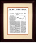Dow 1000 | The Wall Street Journal, Framed Article Reprint, Nov. 15, 1972