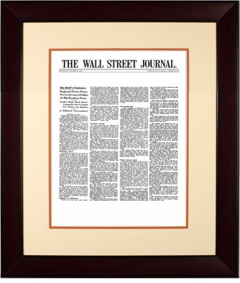 Ma Bell's Orphans | The Wall Street Journal, Framed Article Reprint, Oct. 19, 1983