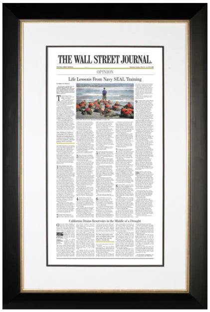 Life Lessons From Navy SEAL Training | The Wall Street Journal, Framed Reprint, May 24-25, 2014