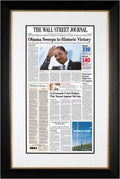 Obama Historic Victory | The Wall Street Journal Framed Reprint, November 5, 2008