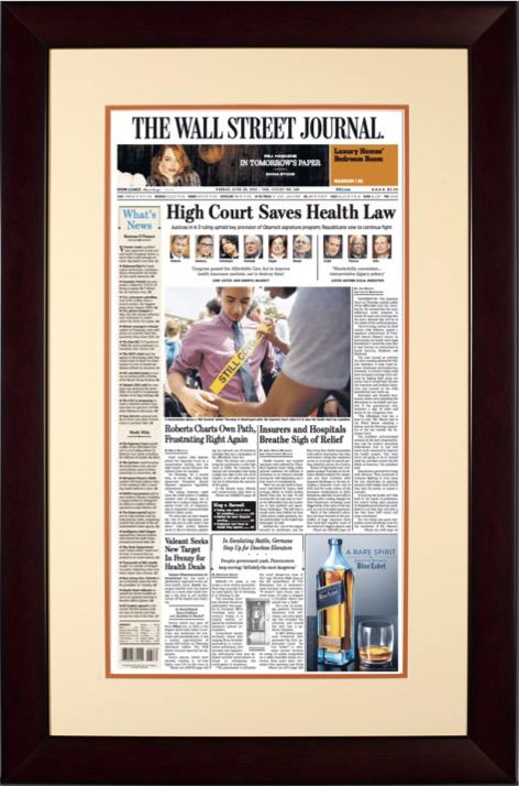 Wsj Exmo Pre-Selected Historic Pages – Page 3 – The Wall Street Journal Framed ...