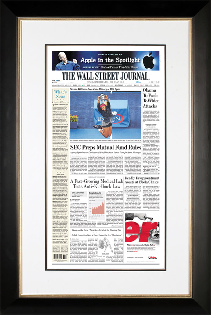 Framed "Any Page" from The Wall Street Journal (Full Page)