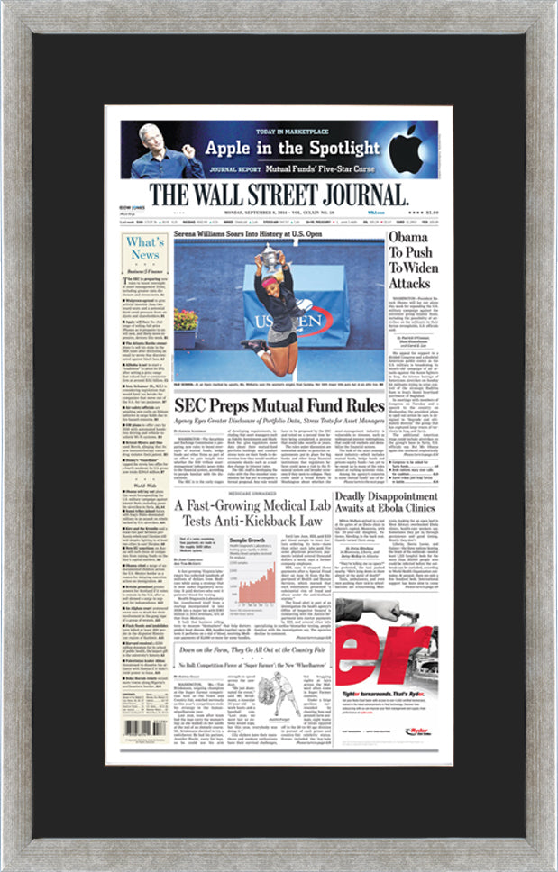 Framed "Any Page" from The Wall Street Journal (Full Page)