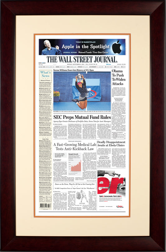 Framed "Any Page" from The Wall Street Journal (Full Page)