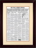 Terrorists Destroy World Trade Center | The Wall Street Journal Framed Reprint, September 12, 2001